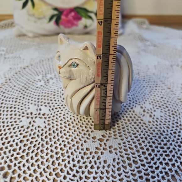 Vintage 1980 Artesania Rinconada Himalayan Cat Blue Eye Tan,White Kitty Figurine - Picture 15 of 15